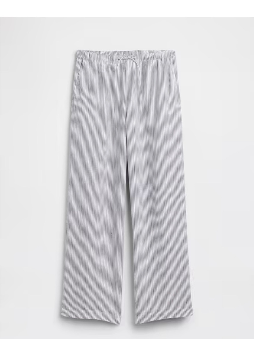 GAP White and Blue Striped Wide Leg Pants